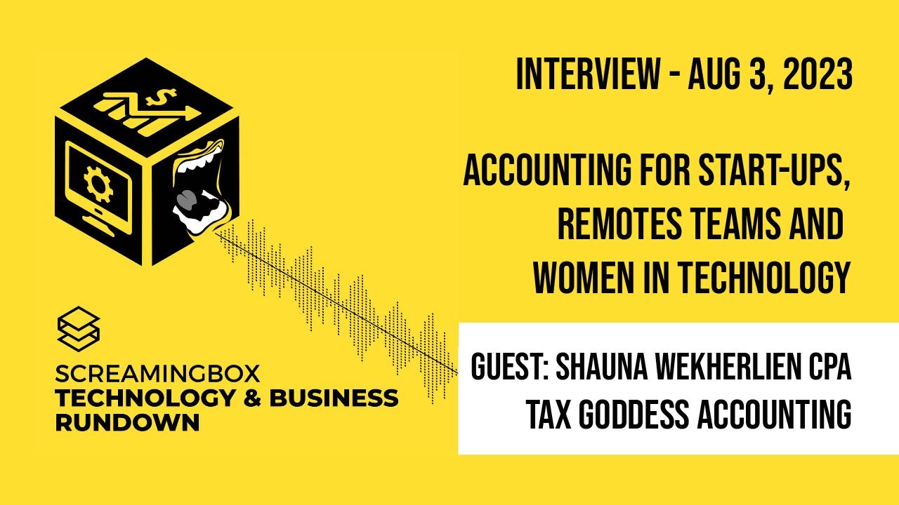 Accounting for Start-Ups, Remote Teams and Women In Technology - ScreamingBox Podcast Interview #3