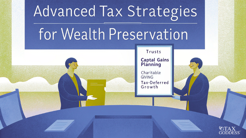 Tax strategist discussing advanced tax strategies