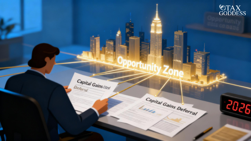 Opportunity Zone tax planning deadline reminder: Final date to invest and defer capital gains is December 31, 2026.